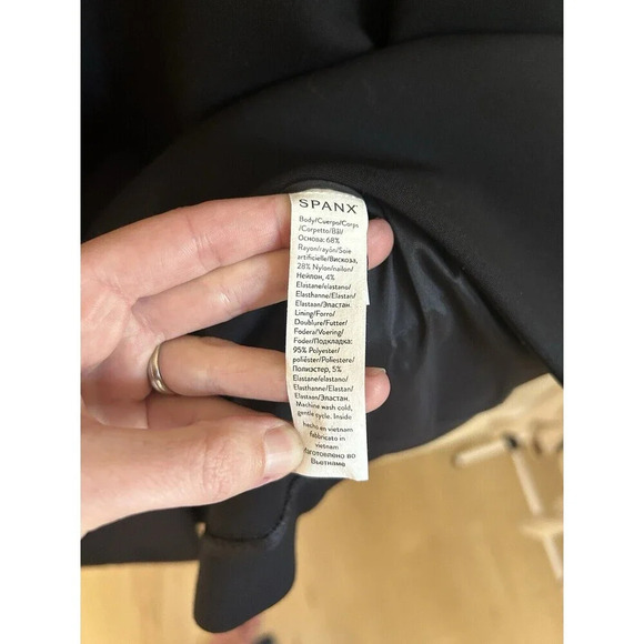 Spanx The Perfect Collarless Womens Blazer Black L - Picture 8 of 11